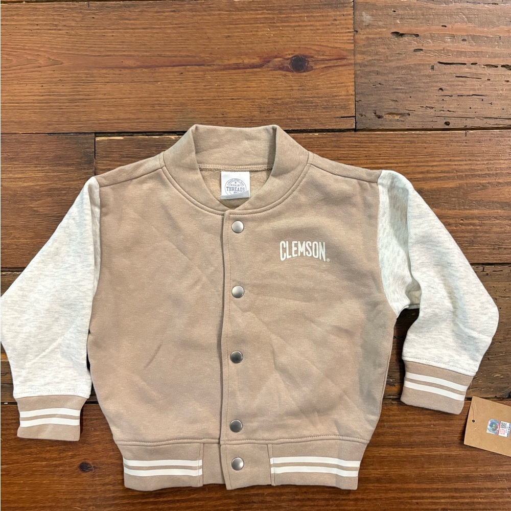 Rivalry Threads CLEMSON Beige Snap-Front Kids Jacket